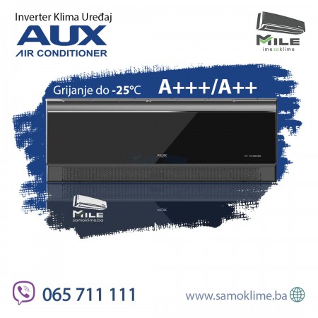 AUX ASW-H12C5A4/CBR3DI-D0 Polar Pro Black inverter klima 12 -25°C Velika