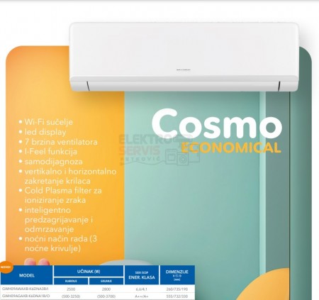 Invereter klima uređaj GREE COSMO ECONOMICAL GWH09AWAXB -15°C Velika