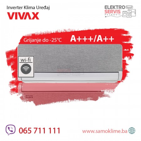 Inverter klima uredjaj Vivax ACP-12CH35AEHI SILVER -25C Velika